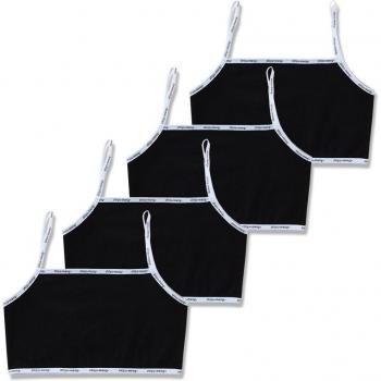 Sujetadores de LICRA Natural para niñas, sin aros, 4 unidades, color sólido, 8 a 15 años