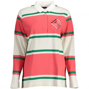 Polo femme rose à manches longues Gant