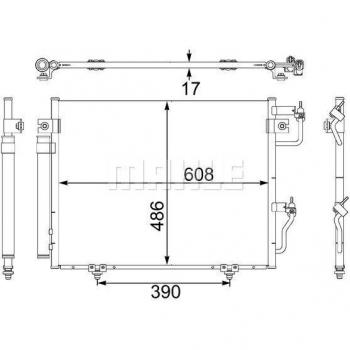 Mahle AC 475 001S Air Conditioning Condenser