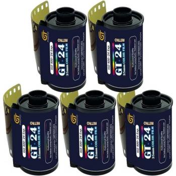 Pellicule Couleur GT24FILM 35mm - Pack de 5 Rouleaux 24 Expositions