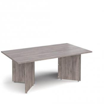 Arrow head leg rectangular boardroom table 1800mm x 1000mm grey oak