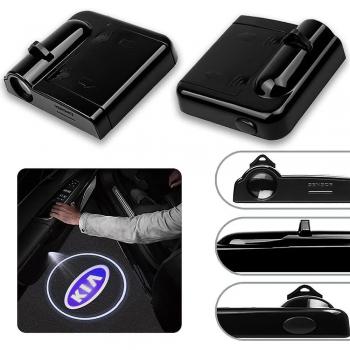 Lampe d'Honneur de Porte à Projection LED pour Voiture Kia par Heyone, 2pcs