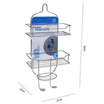 Mensola Organizer Doccia Cromata a 3 Livelli con Appendini 52715