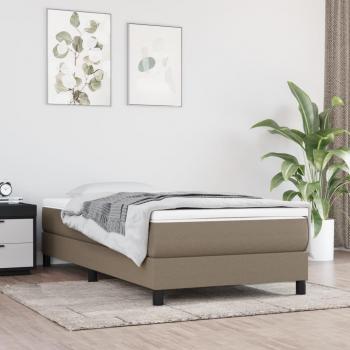 Estructura de cama box spring tela gris taupe 80x200 cm Vidaxl Gris Topo