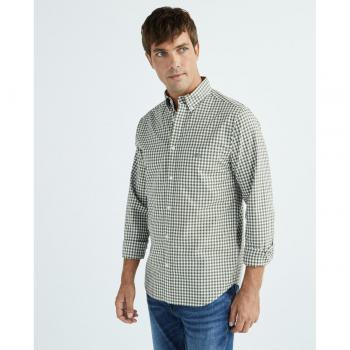 Camisa Gant Regular Fit Vichy Verde