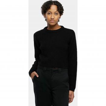 Urban Classics Damen Waffelmuster Strick-Sweater schwarz