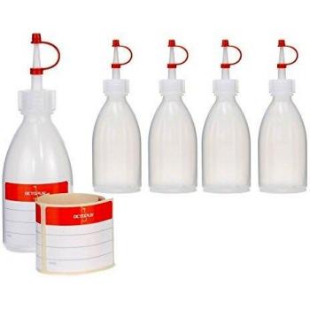 Garnierflaschen für Küche und Hobby, 100 ml, 5 Stück