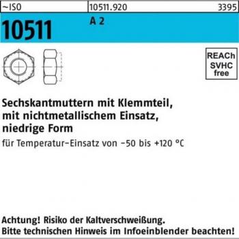 Edelstahl Sechskantmutter ISO 10511 M14