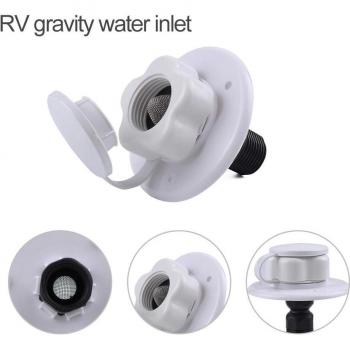 RV Trailer White Fresh Water Fill Hatch Inlet - 1 Set