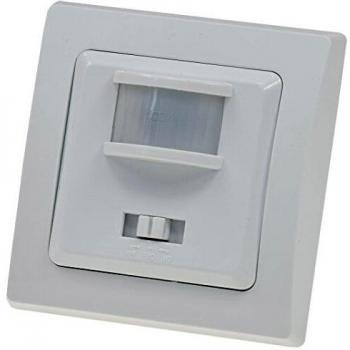 DELPHI Bewegungsmelder 160° Unterputz 3-Draht inkl. 1-fach Rahmen UP 55x55mm Weiß