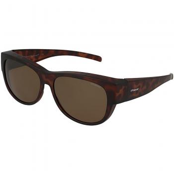 Polaroid Suncovers Oval Unisex Dark Havana Brown Polarized Fitover Sunglasses