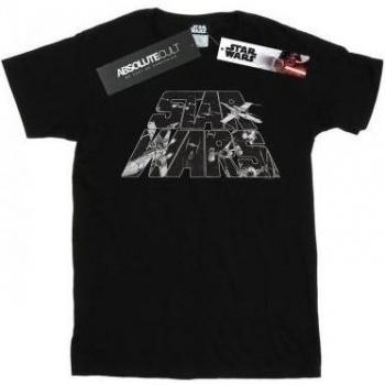 T-shirt Star Wars Junior con logo spaziale