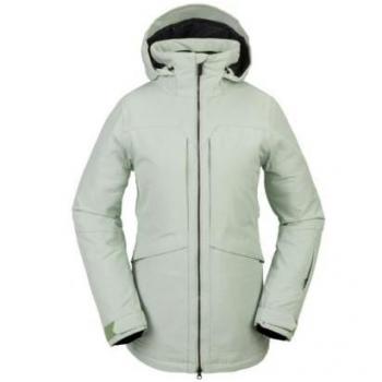 Chaqueta con capucha Volcom Shelter 3D Stretch verde mujer - M