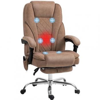 Vincent Massage & Heat Office Chair – Brown Edition