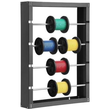 VEVOR Multi-Spool Wall-Mounted Wire Holder – 4 Adjustable Racks, 150 lb Load