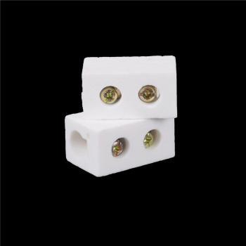 2 Pcs Porcelain Terminal Blocks 30A 1 Way 2 Hole Connector