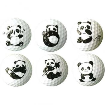 6pcs Soft Cartoon Panda Golf Practice Balls