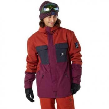 Pinnacle 10K Giacca a Cappuccio Rip Curl Rosso Nero Lilla