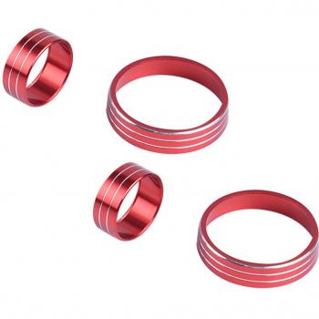 Beler 4pcs A/C Control Knob Heater Dial Switch Ring Cover for Kia Sportage QL