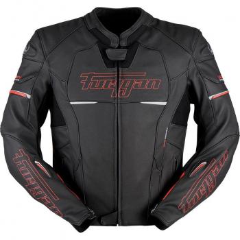 Furygan Nitros Veste en cuir de moto Noir Rouge 3XL
