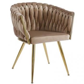 Silla Widny Golden Terciopelo - Champán