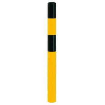 Poteau de protection en acier S, noir-jaune, 1200 mm, à fixer