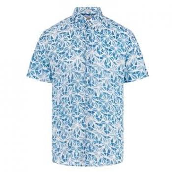 Camicia a Maniche Lunghe Guess in Viscosa con Stampa Uomo