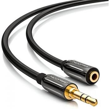 DeleyCON PREMIUM HQ Stereo Audio Klinken Kabel / 3,5mm Stecker zu Buchse [0,5m]