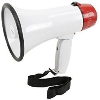10W Megaphone/Microphone with record and playback looper 200m projection