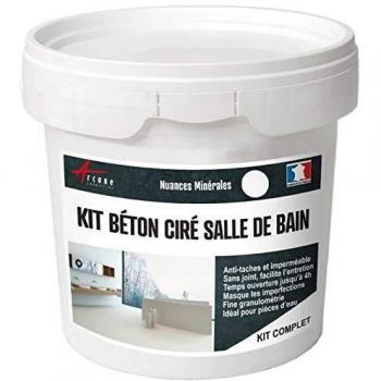 Kit de microcemento impermeable para baño - Isatis Blanco - 5 m² (2 capas)