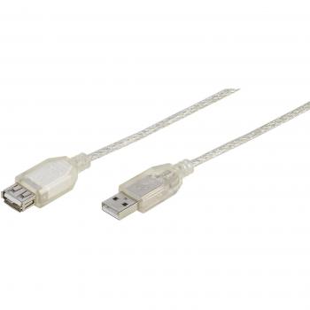 Vivanco USB 2.0 Verlängerungskabel, 1.80 m Länge, USB A Stecker und Kupplung