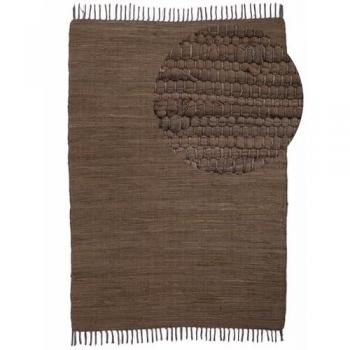 Carpetfine Teppich Kelim Chindi uni, rechteckig, Höhe: 5 mm, Wendeteppich, reine Baumwolle, handgewebt, Uni-Farben, mit Fransen