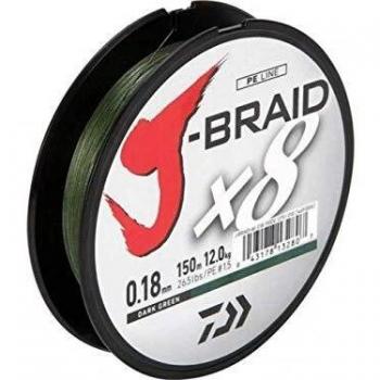 Daiwa J-braid 8 trenzado 150 M color verde