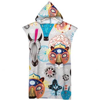 3D Nature Plants and Animals Hooded Towel