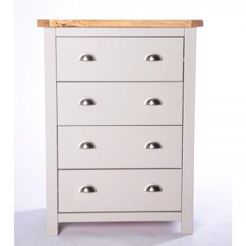 Argenta 4 Drawer Chest of Drawers Chrome Cup Handle