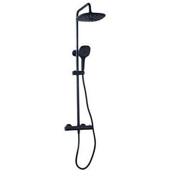 Columna Ducha Negra Berens con Mezclador Termostático