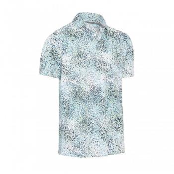 Polo Hombre Callaway Diseño Abstracto Blanco Brillante Talla L