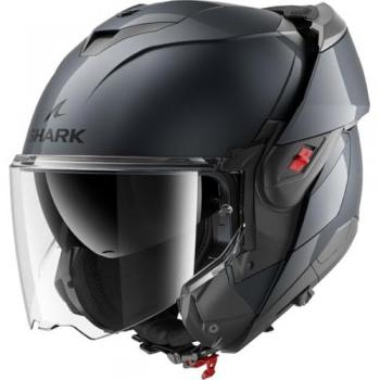 Shark Oxo Blank Casco Nero Grigio XL