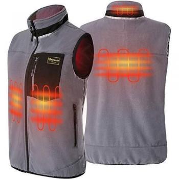 PROSmart Elektrische Heizweste - Leichte beheizbare Weste aus Polarfleece mit USB-Anschluss und 10000mAh Akku, Unisex