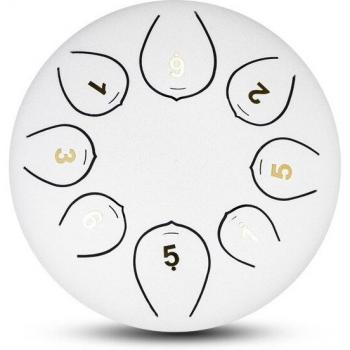 6 Inch Steel Tongue Drum with Drumsticks and Carrying Bag