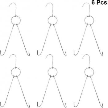 Stainless Steel Meat Hooks for Bacon Drying (6 pcs)