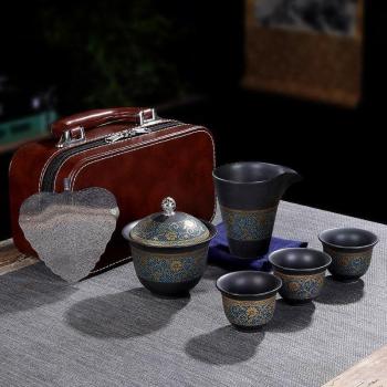 Servicio de té chino de lujo, incluye tetera y Gaiwan