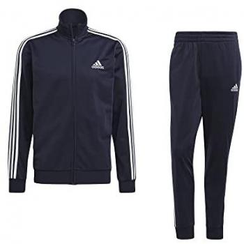 Chándal Adidas Primegreen Esenciales 3S Azul Marino y Blanco