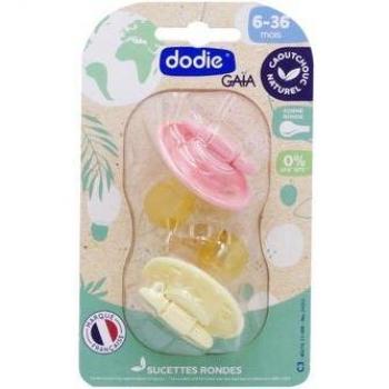 Dodie Schnuller Set Gelb-Rosa für Babys ab 6 Monaten