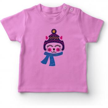 Angemiel Sweet Cat Girl Baby T-Shirt Pink