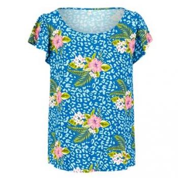 Blutsgeschwister Shirt Frilly Crew Blau S