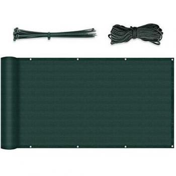 Sekey Balkonsichtschutz 220 g/m² HDPE, wetterfest, zuschneidbar, mit Kordel und Kabelbinder