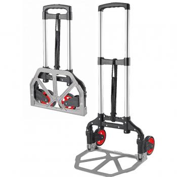 Carrello Portatutto Telescopico in Alluminio con Manico e Ruote Pieghevoli - Valex