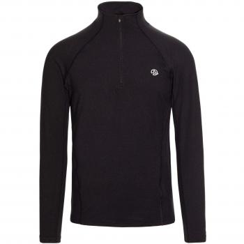 Ternua Mode 1/2 Zip LS M Camiseta, Hombre, Negro