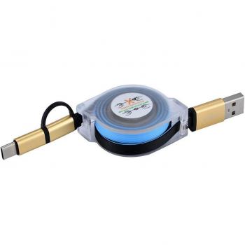 Retractable Micro USB Type C V8 Fast Charger Cable - z75